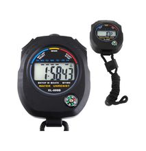 Professional Digital Stopwatch Timer With Compass, Handheld LCD Chronograph Water Resistant Stop Watch With Alarm Feature For Sports Fitness Coaches And Referees